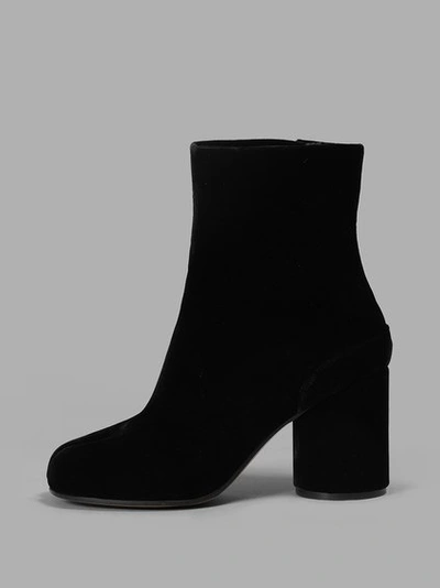 Maison Margiela Maison Margela Women's Black Velvet Tabi Boots