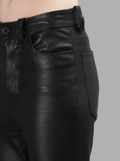 Shop Ben Taverniti Unravel Project Women's Black Plonge Skinny Leather Pants