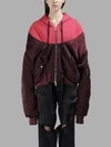 BEN TAVERNITI UNRAVEL PROJECT BEN TAVERNITI WOMEN'S RED NYLON HYBRID BOMBER