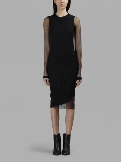 Isabel Benenato Women's Black Tulle Knit Dress