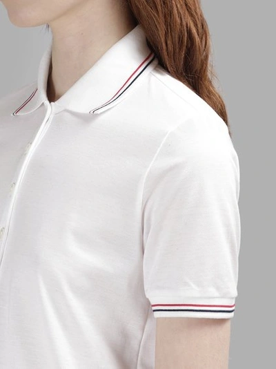 Shop Thom Browne Women's White Fine Mercerized Pique Polo T- Shirt