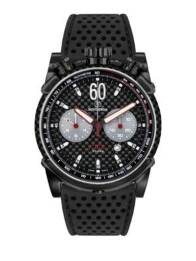Shop Ct Scuderia Fibra Di Carbonio Stainless Steel Watch In Black