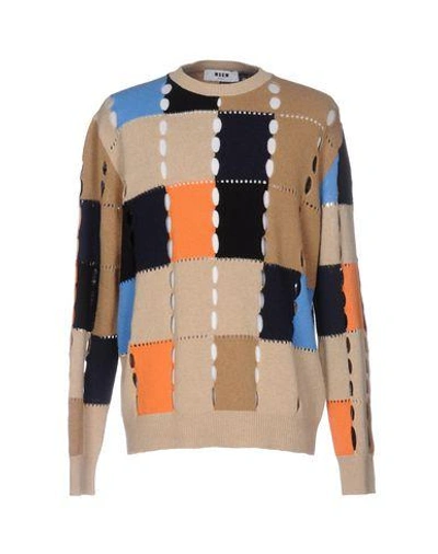 Shop Msgm Sweaters In Camel