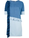 STEVE J & YONI P patchwork denim dress,DRYCLEANONLY