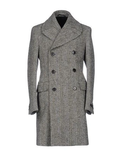 Shop Prada Coats In Grey