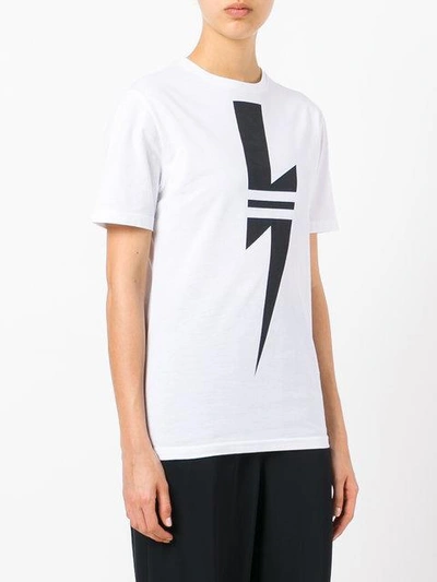 Shop Neil Barrett Lighting Print T-shirt