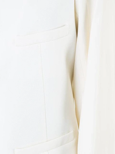Shop Chloé Waistcoat Style Collarless Blazer In White