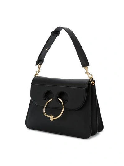 Shop Jw Anderson Medium Black Pierce Shoulder Bag