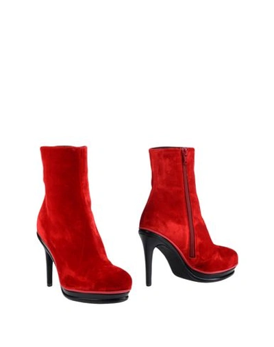 A.f.vandevorst Ankle Boots In Red