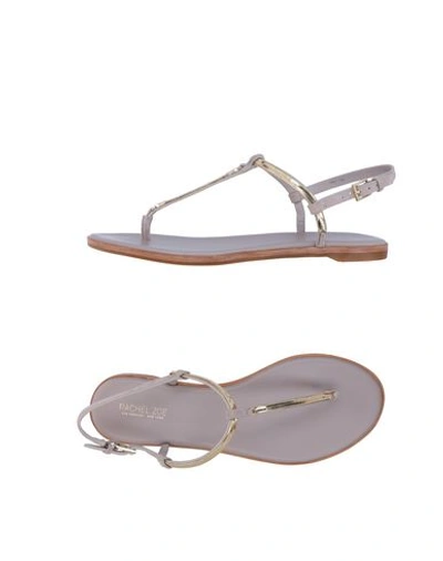 Rachel Zoe Toe Strap Sandals In Dove Grey