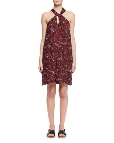 ISABEL MARANT ÉTOILE ABA BURGUNDY FLORAL PRINT CR PROD122050226