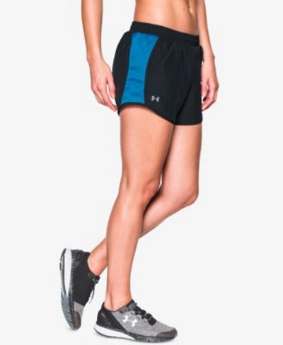 Shop Under Armour Fly By Running Shorts In Meditterian