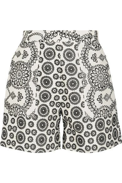 Shop Topshop Unique Cleary Broderie Anglaise Cotton Shorts In White