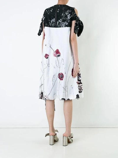 Shop Antonio Marras Asymmetric Printed Panel Dress In Multicolour