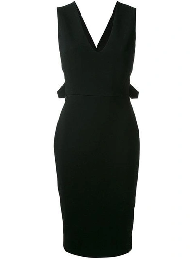 Shop Victoria Beckham Cross Back Dress - Black