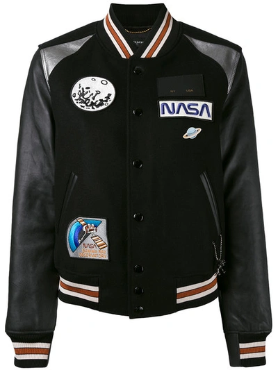Shop Coach Space Varsity Jacket - Black