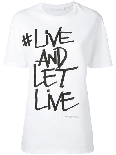 Neil Barrett Live And Let Live T-shirt In White