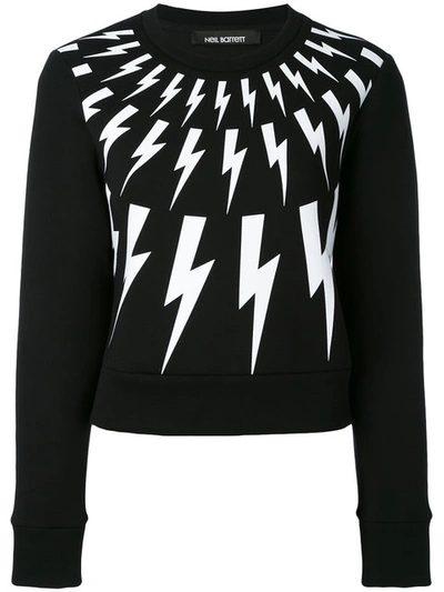 Shop Neil Barrett Lightning Embroidered Sweater