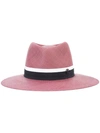 MAISON MICHEL logo wide brim hat,102002200111902472