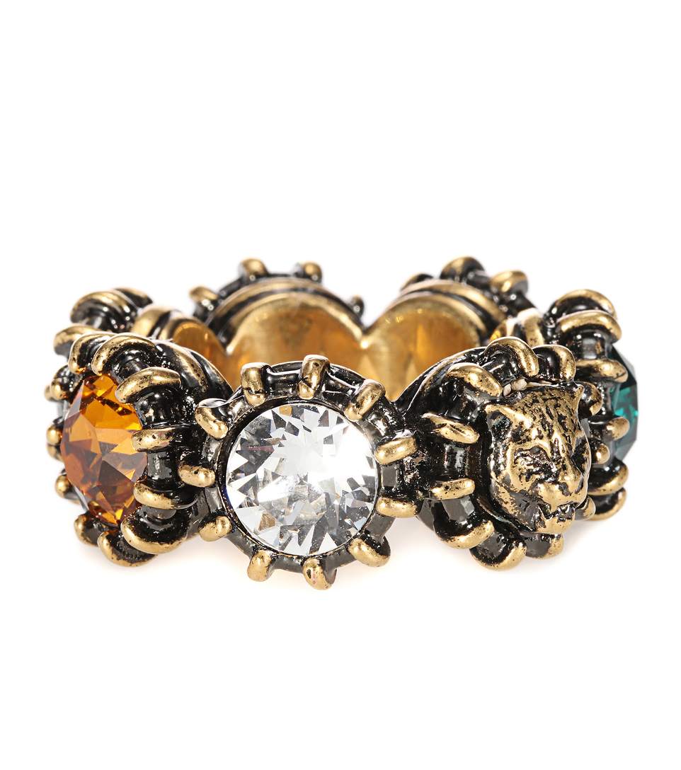 gucci ring with crystals