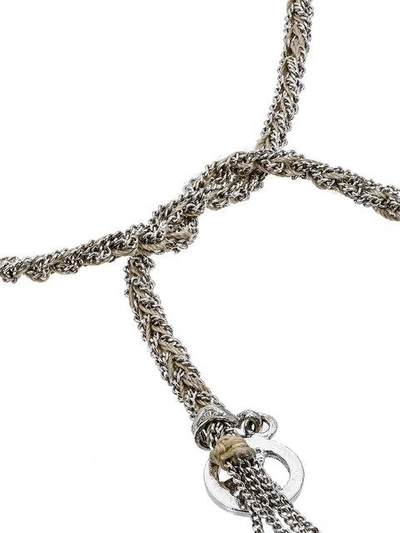Shop Carolina Bucci 18kt White Gold Lucky Peace Charm Bracelet In Metallic