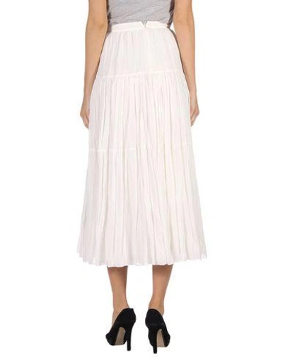 Shop Saint Laurent Maxi Skirts In Ivory