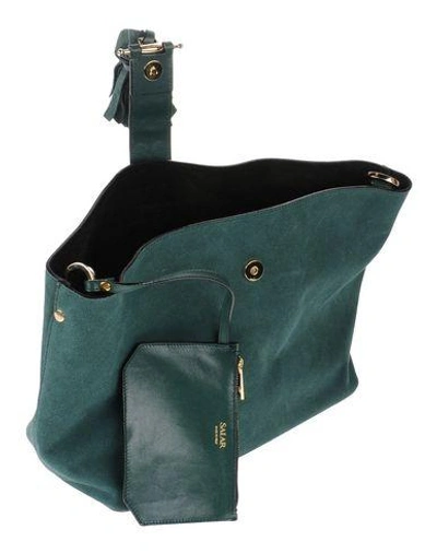 Shop Salar Handbags In Green
