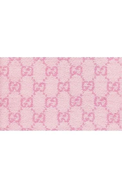 Shop Gucci Gg Jacquard Wool Scarf In Ivory/pink