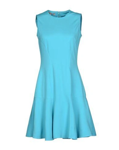 Shop Michael Kors Short Dress In Turquoise