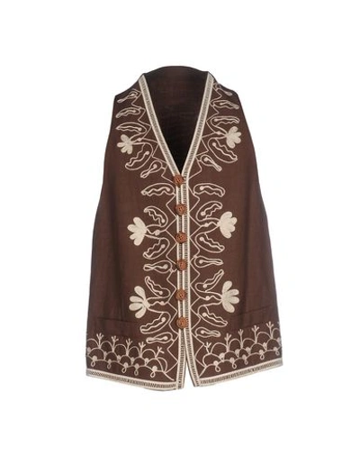 Dolce & Gabbana Suit Waistcoat In Dark Brown