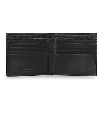 Shop Alexander Mcqueen Leather Studded Wallet In Black/silver