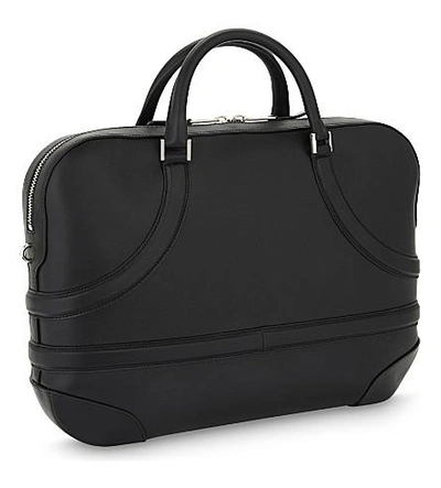 Shop Alexander Mcqueen Harness Leather Briefcase In Black