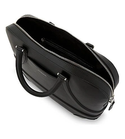 Shop Alexander Mcqueen Harness Leather Briefcase In Black