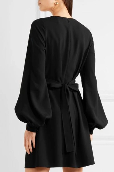 Shop Chloé Crepe Mini Dress In Black