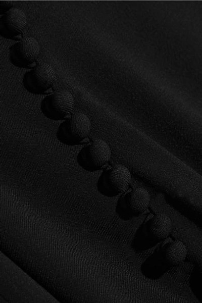 Shop Chloé Crepe Mini Dress In Black