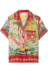 ANNA SUI Florida printed silk-jacquard shirt
