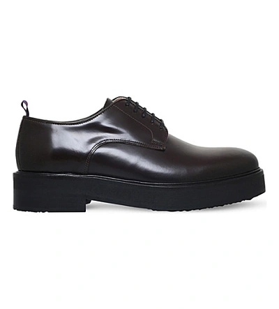 Shop Eytys Kingston Leather Derby Shoes In Wine