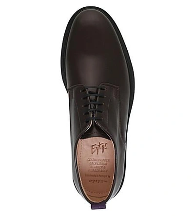 Shop Eytys Kingston Leather Derby Shoes In Wine