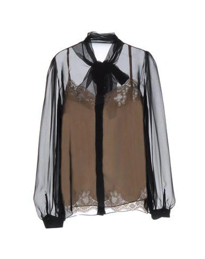 Shop Dolce & Gabbana Woman Shirt Black Size 14 Silk