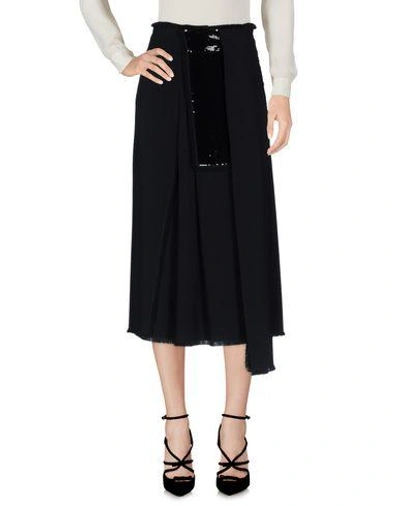 Rochas 3/4 Length Skirt In Black