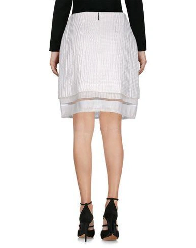 Shop Msgm Knee Length Skirt In White