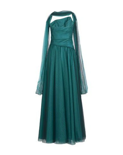 Shop Monique Lhuillier Long Dress In Green