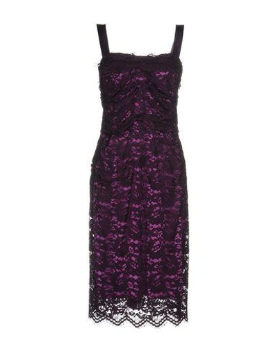 Dolce & Gabbana Knee-length Dress In Dark Purple