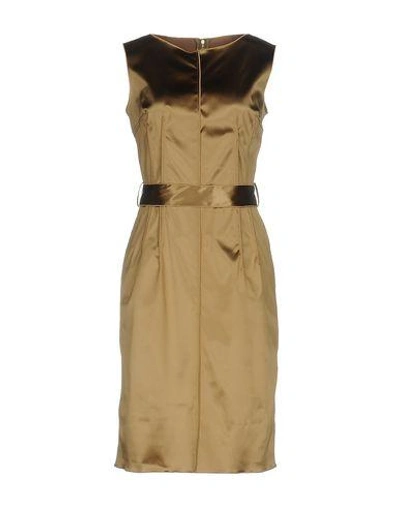 Dolce & Gabbana Knee-length Dress In Khaki