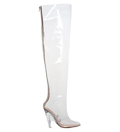 Shop Yeezy Tubular Pvc Heeled Knee-high Boots In Other