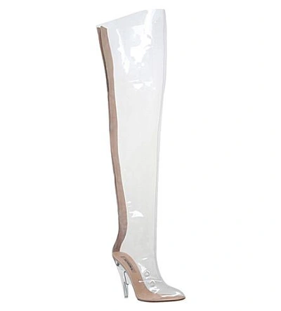 Shop Yeezy Tubular Pvc Heeled Knee-high Boots In Other