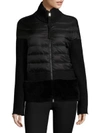 MONCLER Maglione Fur Panel Jacket