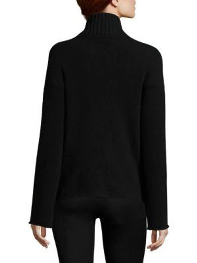 Shop Moncler Maglione Fur Panel Jacket In Black