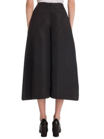 Shop Jil Sander Davis Silk Faille Culottes In Black