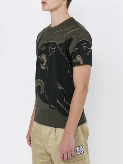 Shop Valentino Rockstud Panther Print T-shirt